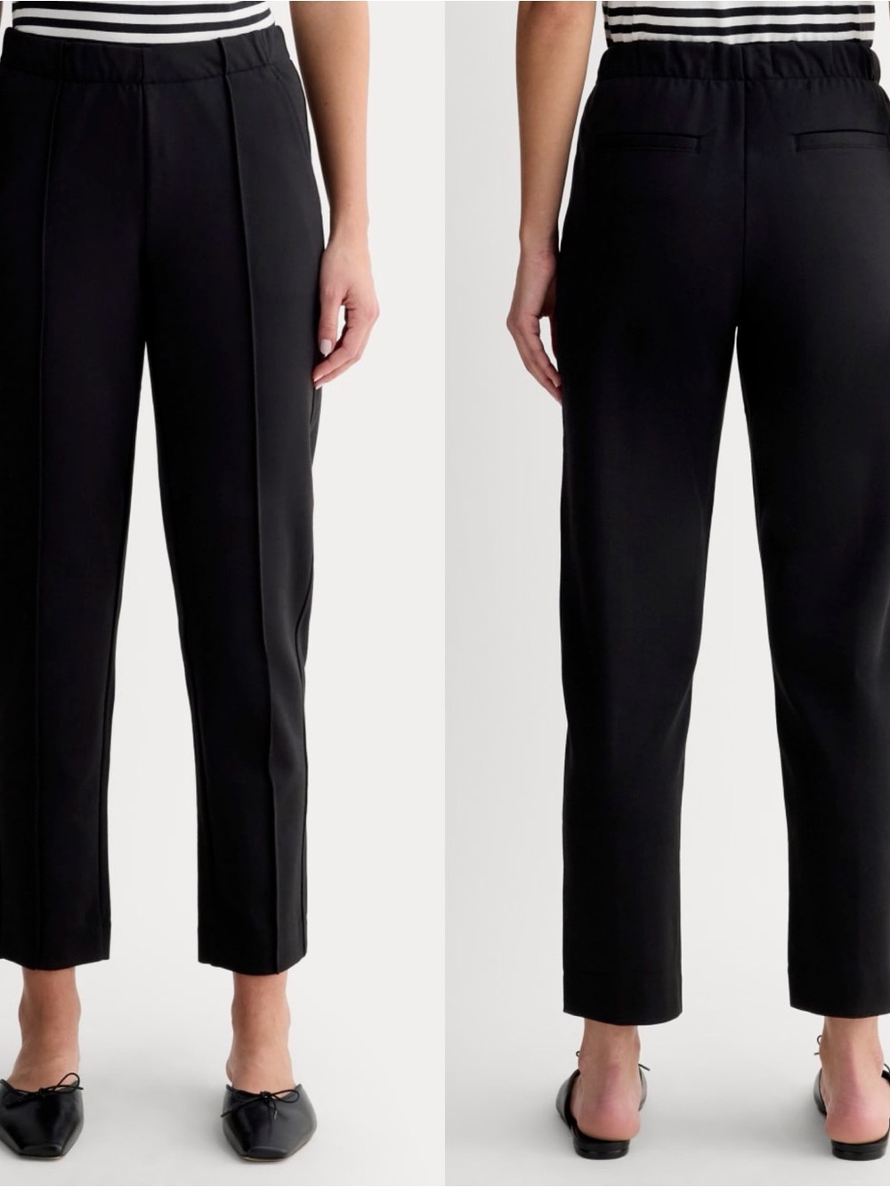 Everlane The Dream Pant Black Size S Stretchy Comfortable Pull On Cotton Blend